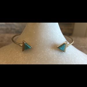 NWT Geometric Turquoise Triangle Cuff Bracelet